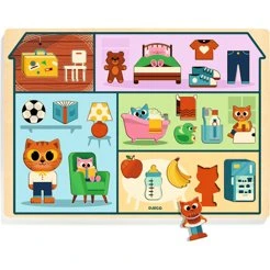 Djeco Puzzlo House Houten Puzzel 22 Stukjes