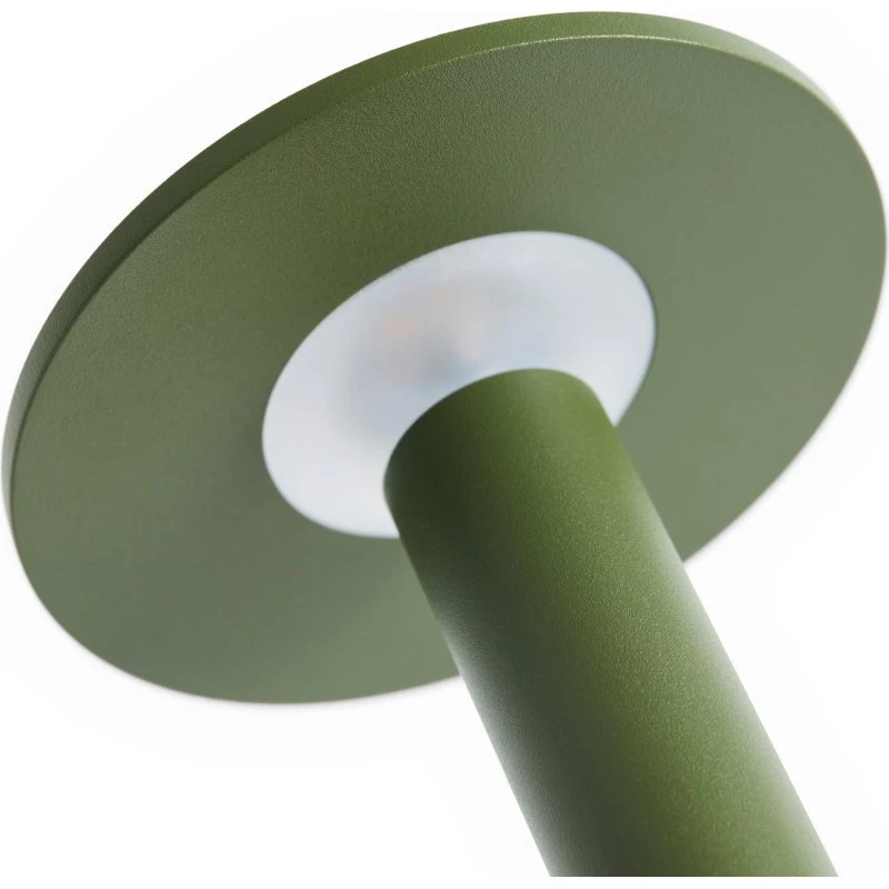 HAY LED tafellamp HOST PORTABLE, olijfgroen, 22 cm, IP44