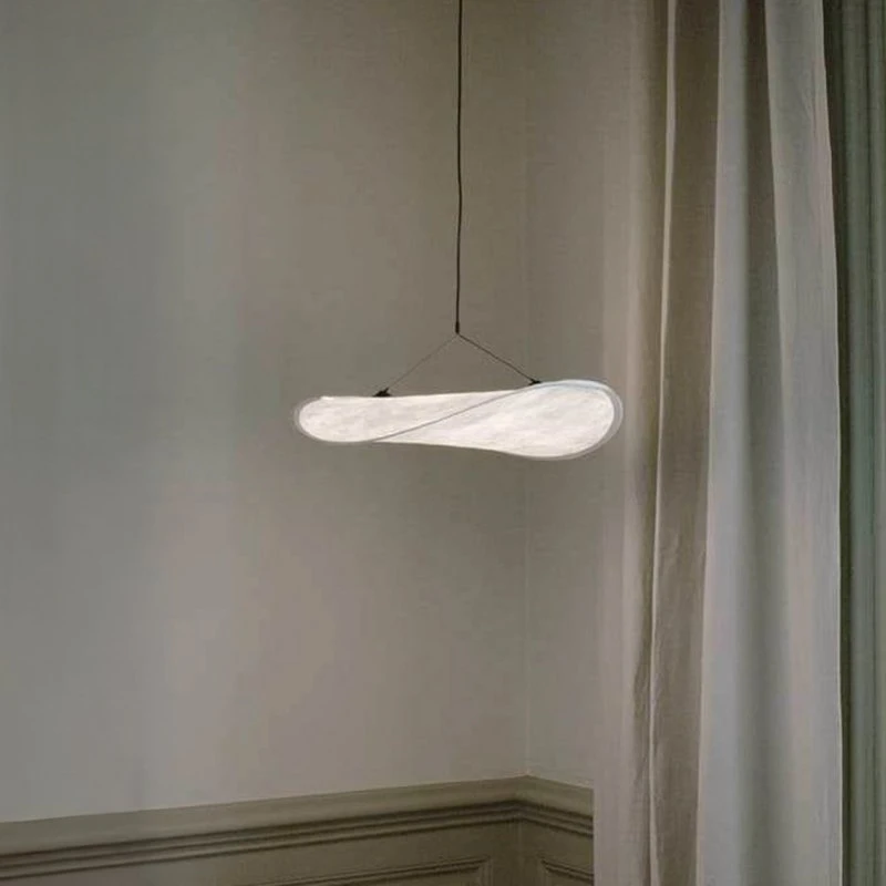 New Works Tense LED hanglamp, Ø 55 cm, wit, dimbaar