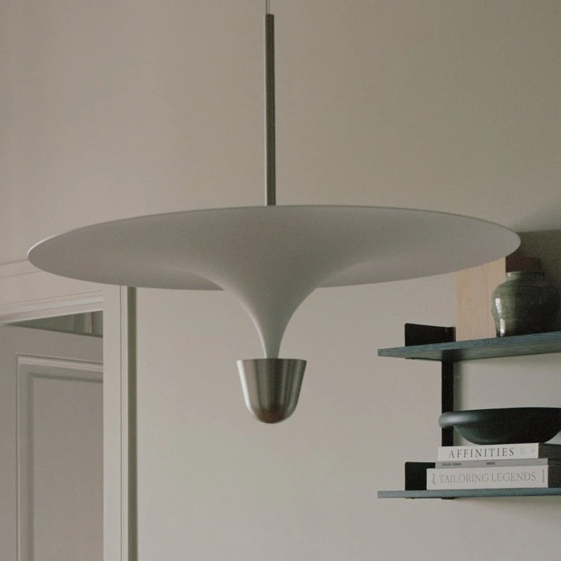 New Works Kantarell LED hanglamp, Ø 60 cm, Nikkel