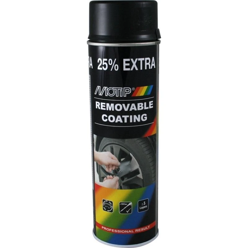 Motip Removable Coating Hoogglans Zwart 500ml