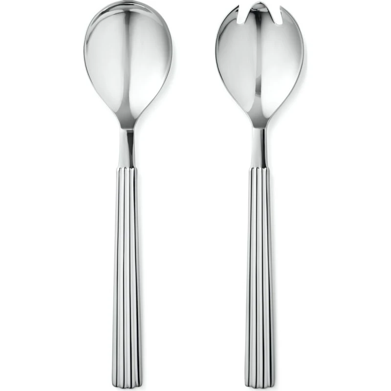 Georg Jensen Bernadotte Saladebestek RVS (Set van 2)