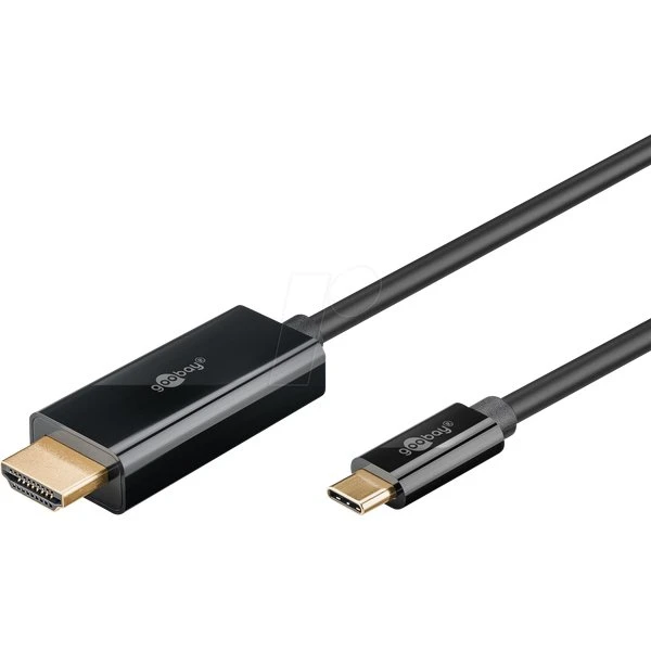 Verguld 2m USB-C naar HDMI kabel 4K@60Hz - Zwart