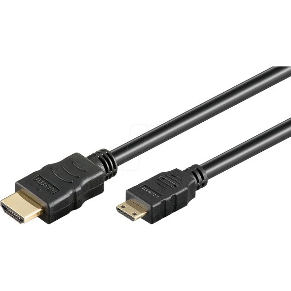 Goobay HDMI A-stekker naar Mini C-stekker 5 m, 4K@60Hz, verguld