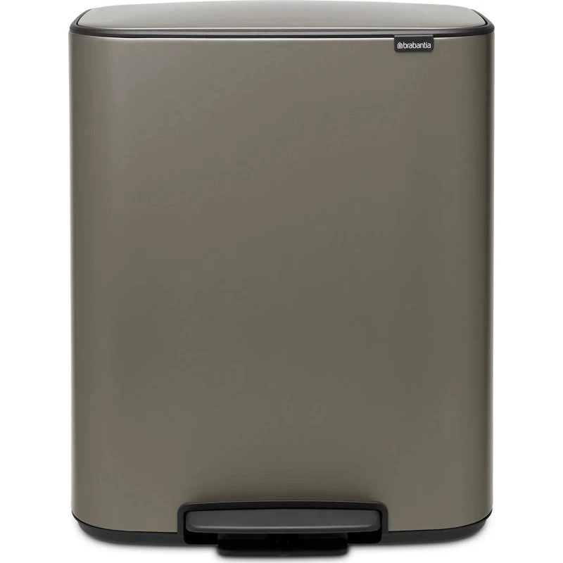 Brabantia Bo Pedaalemmer 2x30L - Platinum