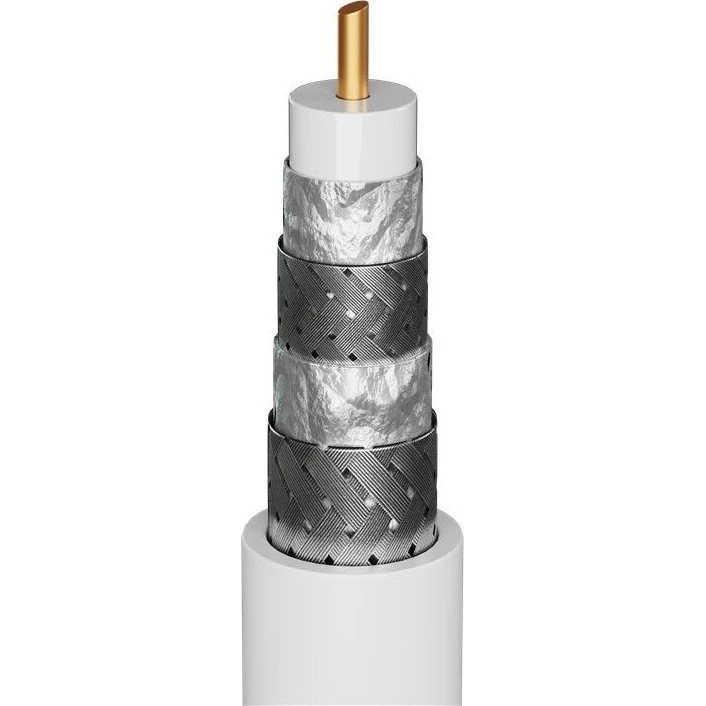 Goobay 74021 Coaxkabel 100 m Wit 75 Ω 120 dB
