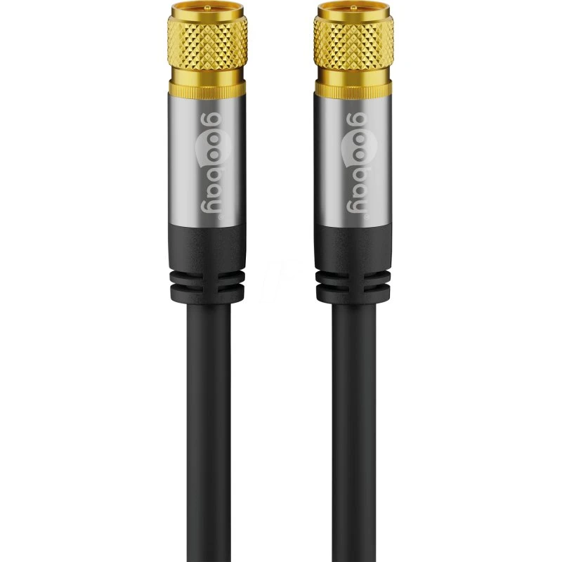 Goobay Coaxkabel 5 m 4x afgeschermd Zwart