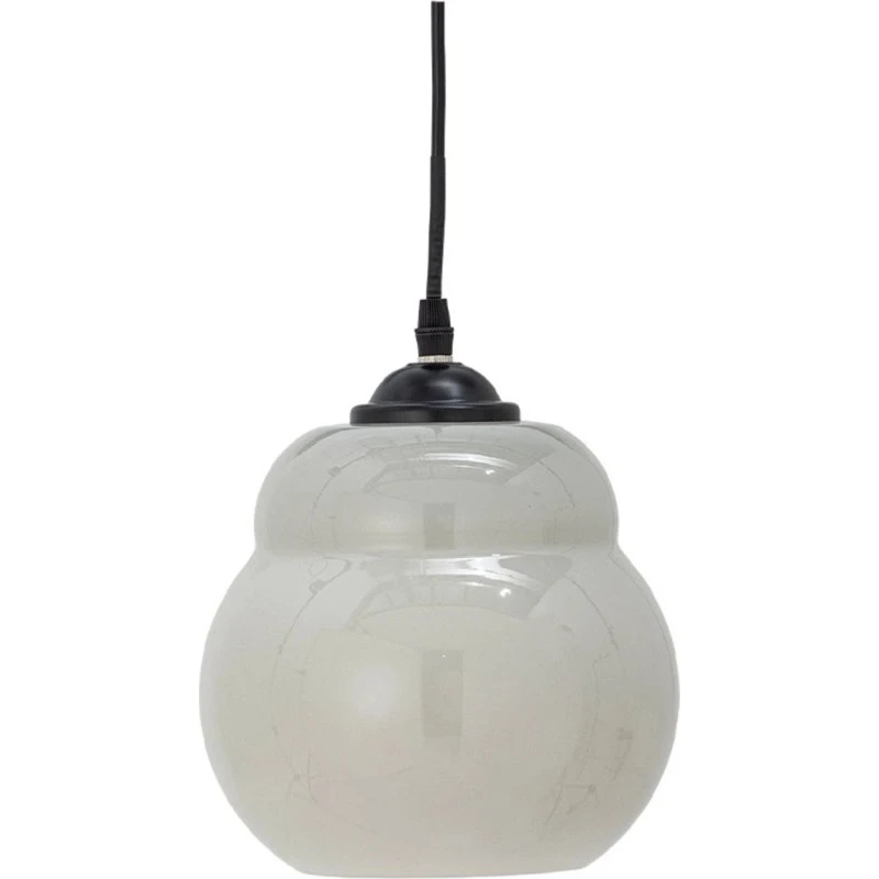 Bloomingville Motella Hanglamp Grijs, Glas, 19x18 cm