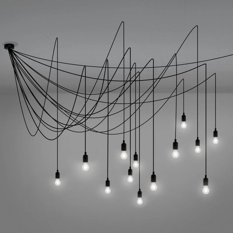 Seletti Maman Hanglamp LED - Zwart - 14 E27 Fittingen
