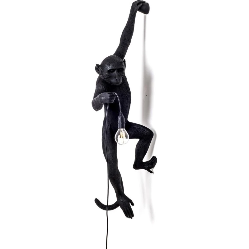 Seletti Monkey Lamp Buitenwandlamp - Links - Zwart