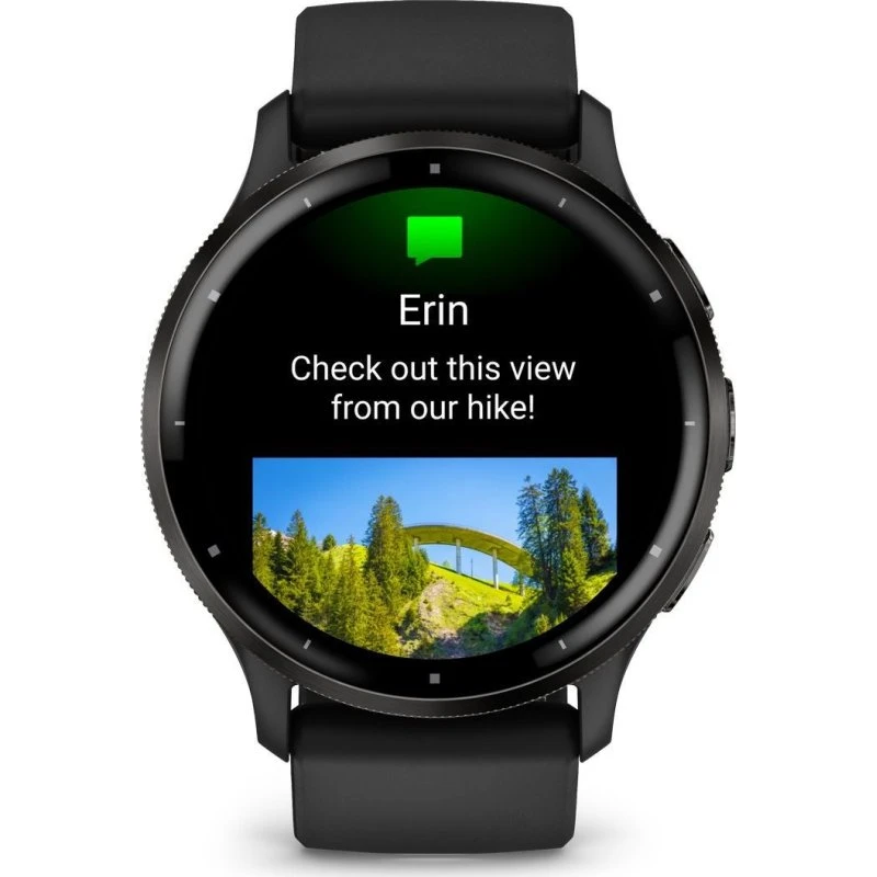 Garmin Venu 3 45mm Black Amoled Smartwatch met Leren Band