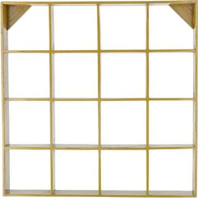 Bloomingville Bekka Shelf Geel, 70x70x10 cm, Hout