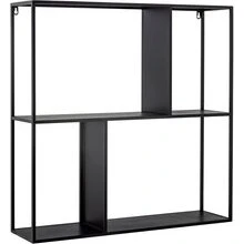 Bloomingville Mack plank zwart metaal 71x71x18cm