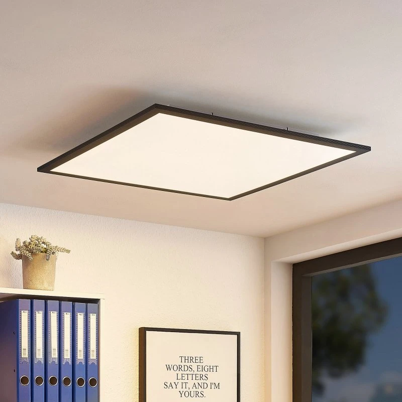 Lindby LED-paneel Nelios Zwart 62x62cm - 4000K