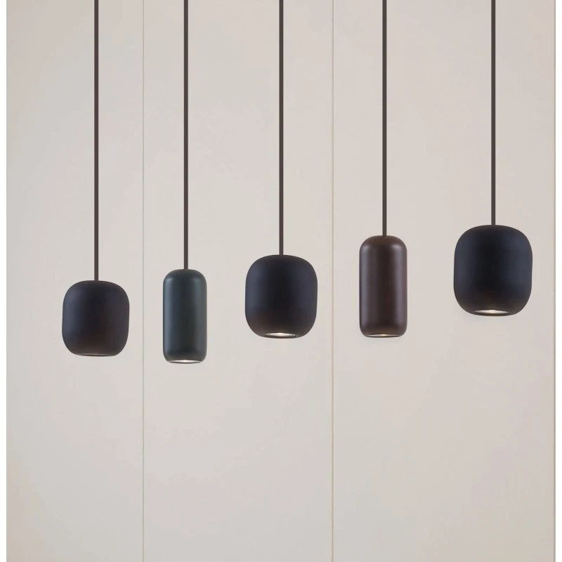 Lucande Narion Hanglamp - 5-lampig - Zwart/Multicolor - Modern
