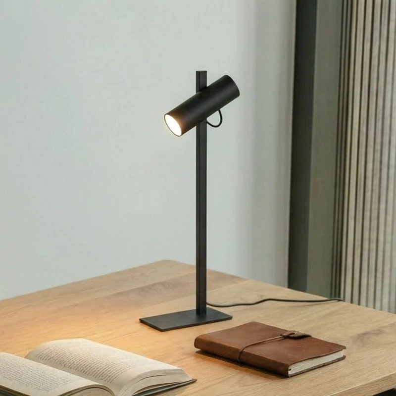 Lucande Tafellamp Lysias - Zwart - Metaal - 55 cm