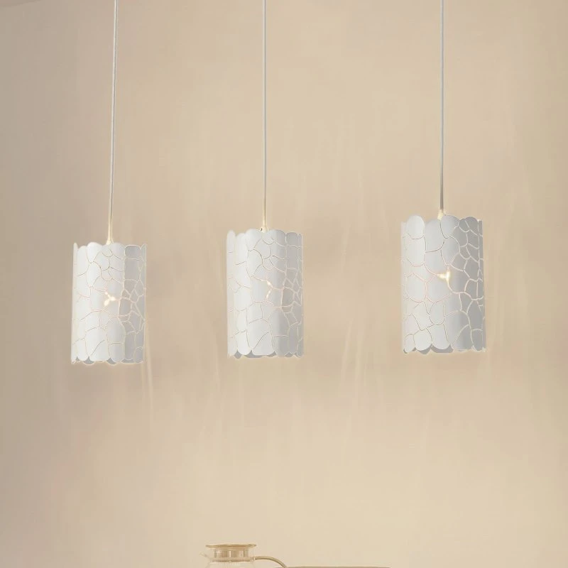 Lindby Aralena Hanglamp Wit - 3-lamps - 92 cm