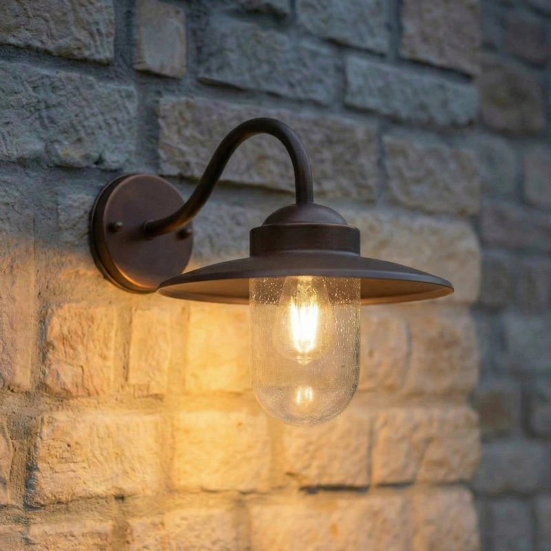 Lindby Bilma Buitenwandlamp - Roestkleur - 29 cm