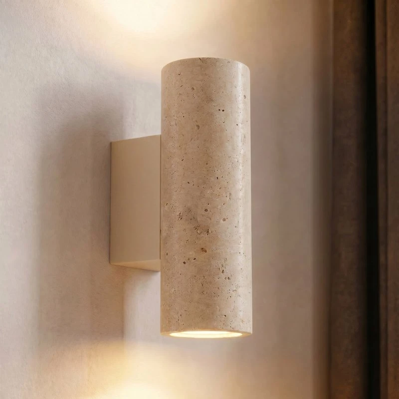 Lucande Wandlamp Tavira - Travertijn - Up/Down - Beige