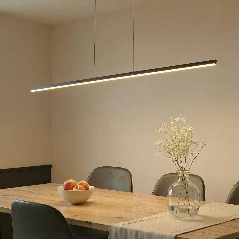 Lucande Solvar LED hanglamp, 158 cm, zwart, CCT dimbaar