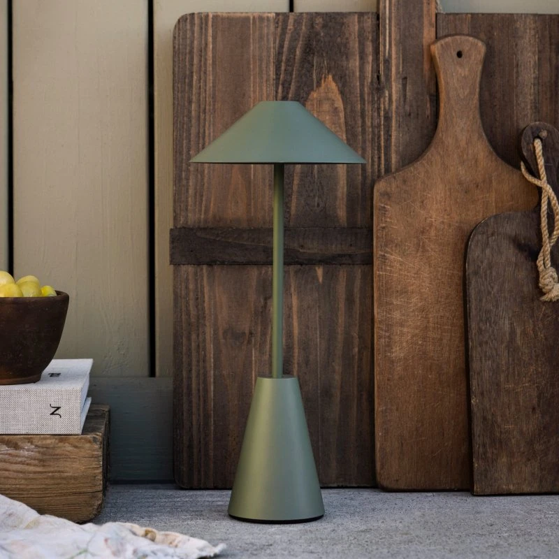 Globen Lighting Cannes Accu-buitentafel lamp - Mosgroen - IP54