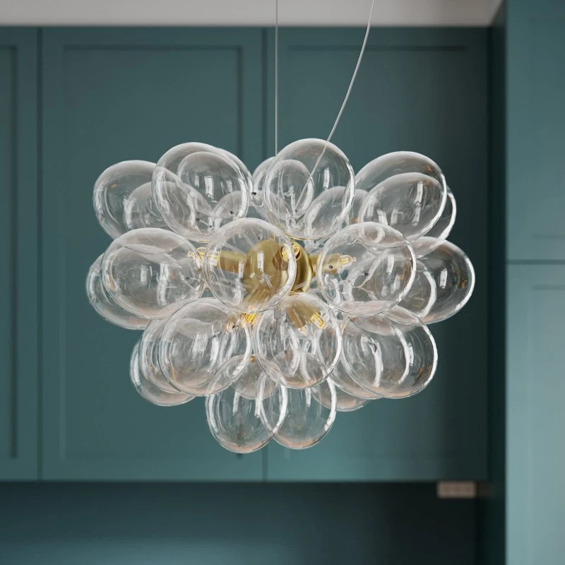 By Rydéns Gross Hanglamp Ø50 cm Messing/Helder Glas