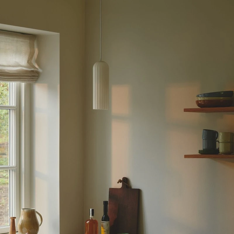 Nordlux Hanglamp Miella - Geribbeld Glas - Wit/Opaal