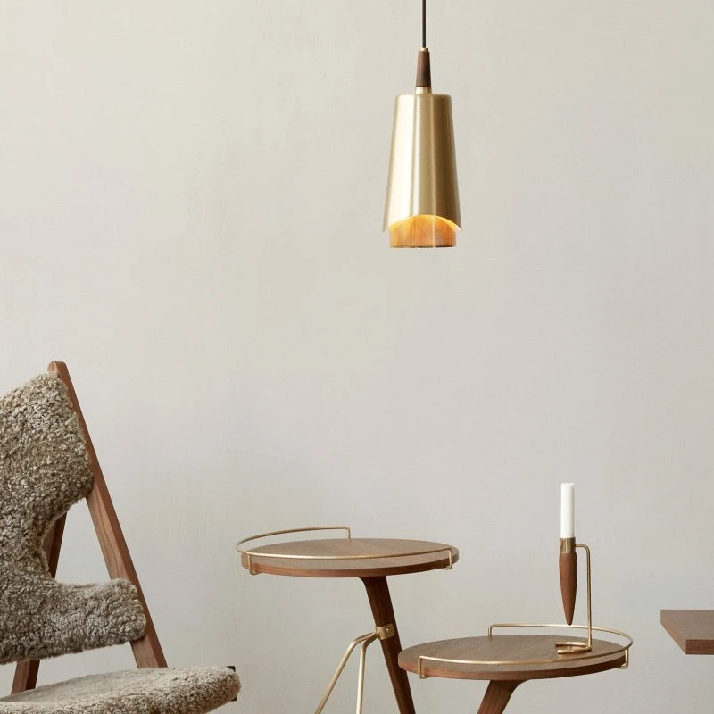 Audo Copenhagen Umanoff hanglamp - Messing & Walnoot