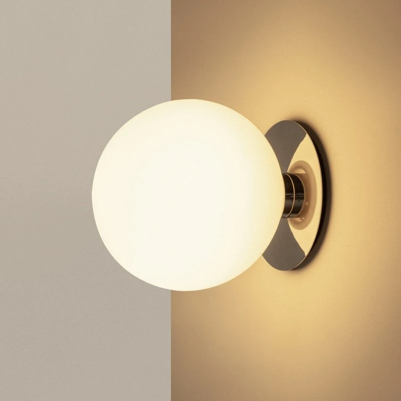Audo Copenhagen Audo TR Bulb wandlamp - Wit/Polished Steel - Ø 20 cm