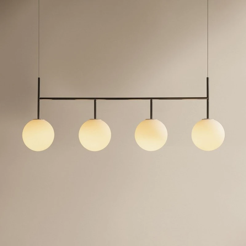 Audo Copenhagen TR Bulb Frame hanglamp, 4-lamps, grijs/wit