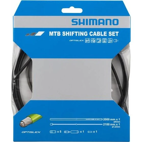 Shimano MTB OptiSlick Versnellingskabelset Zwart