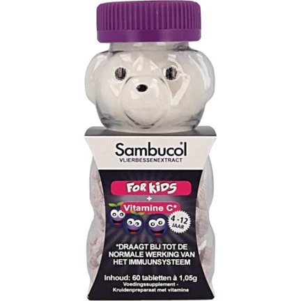 Sambucol Kids vlierbes kauwtabletten 60 stuks – met vitamine C