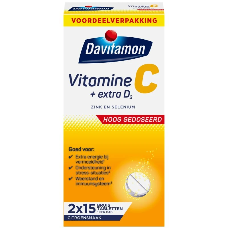 Davitamon Vitamine C + D3 Bruistabletten