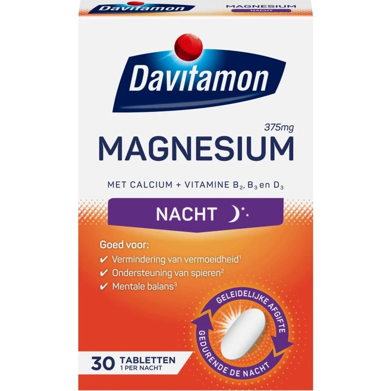 Davitamon Magnesium Speciaal Voor De Nacht 30 tabletten