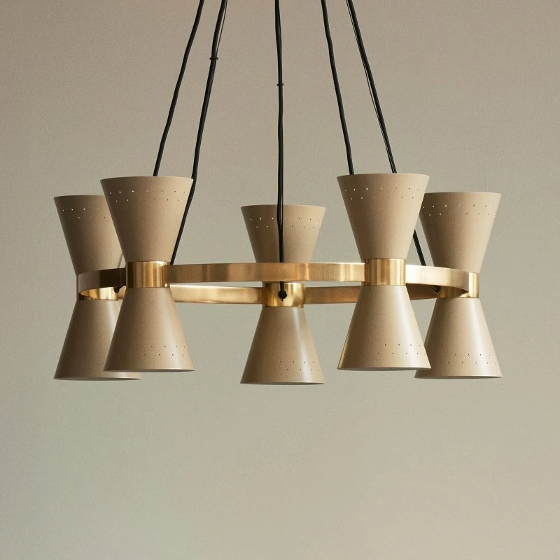 Audo Copenhagen Collector hanglamp, 5-lampen - Crème