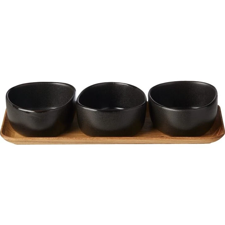 AIDA Titanium Black Organic Dessertschaaltjes Set van 4