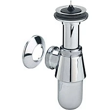 Viega Plugbekersifon 6/4" chroom met rozet en stop