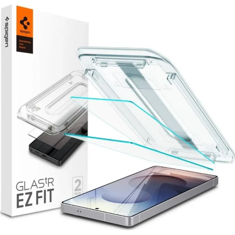 Spigen Glas.tR EZ Fit Screenprotector voor Samsung Galaxy S25 Ultra (2 stuks)