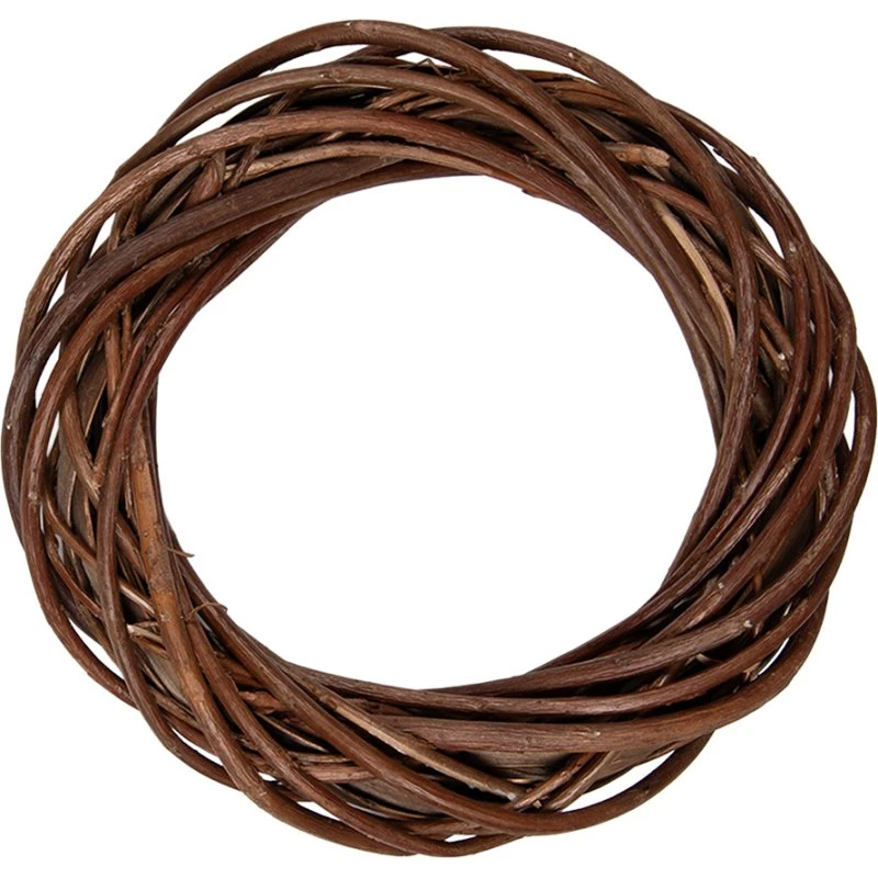 Clayre & Eef Krans Bruin Ø 20x4 cm Rotan