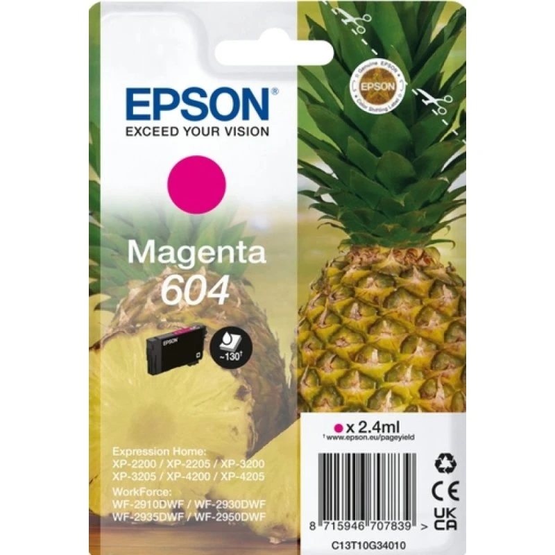 Epson 604 T10G34 Inktcartridge - Rood