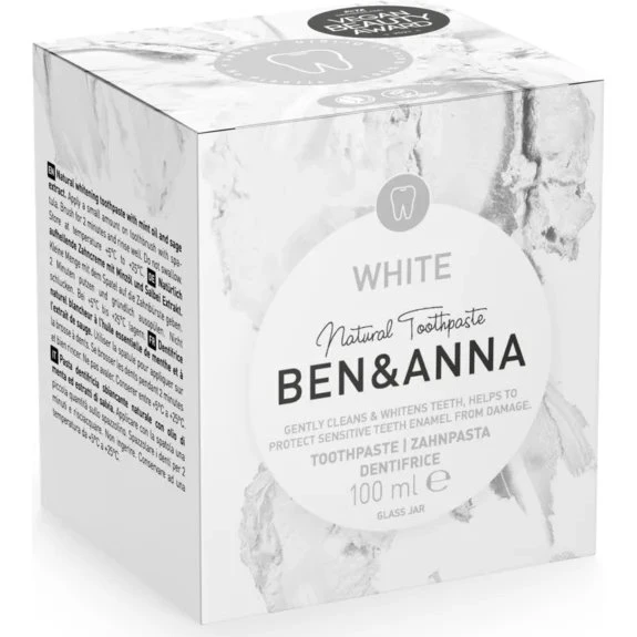 Ben & Anna Tandpasta Whitening 100 ml zonder fluoride