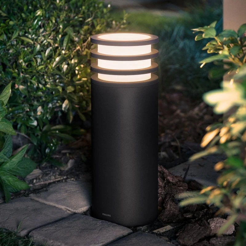 Philips Hue Lucca Tuinlamp Rond - 40cm - Antraciet