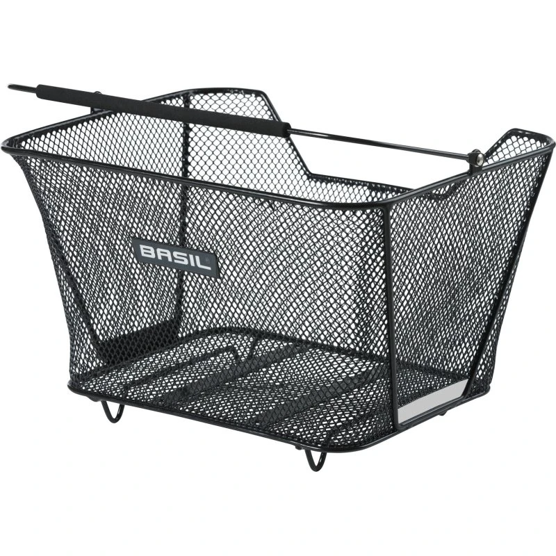 Basil Lesto WSL achterop mand – vast staal, zwart