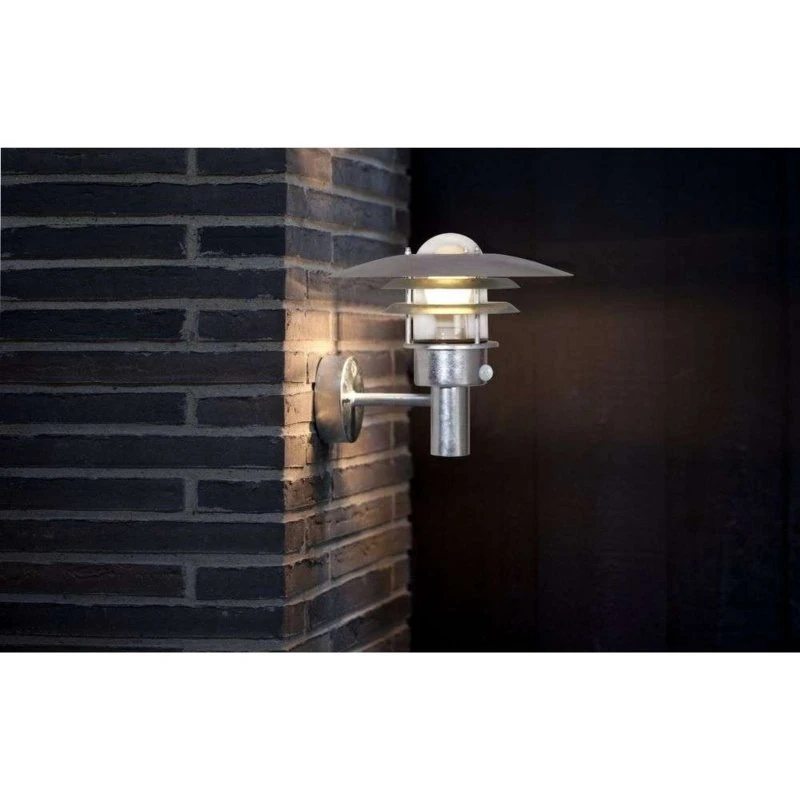 Nordlux Muurlamp Lønstrup met Sensor - Zink - Metaal