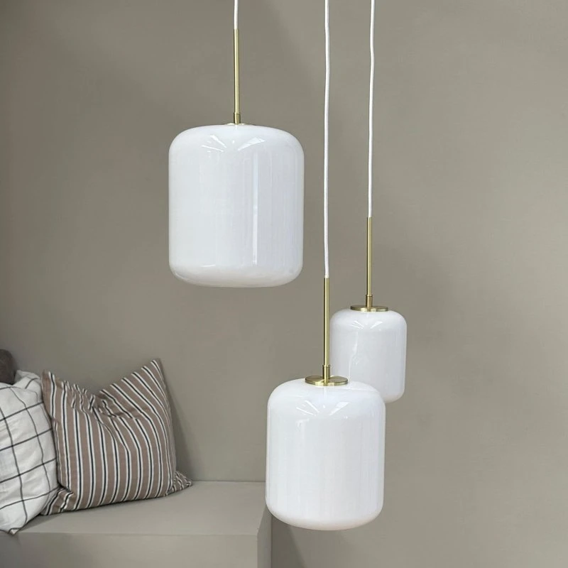 Dyberg Larsen Silvia 25 Hanglamp - Opaalglas & Messing