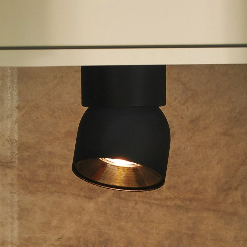 Nordlux Pitcher Downlight - Zwart/Messing - Kantelbaar
