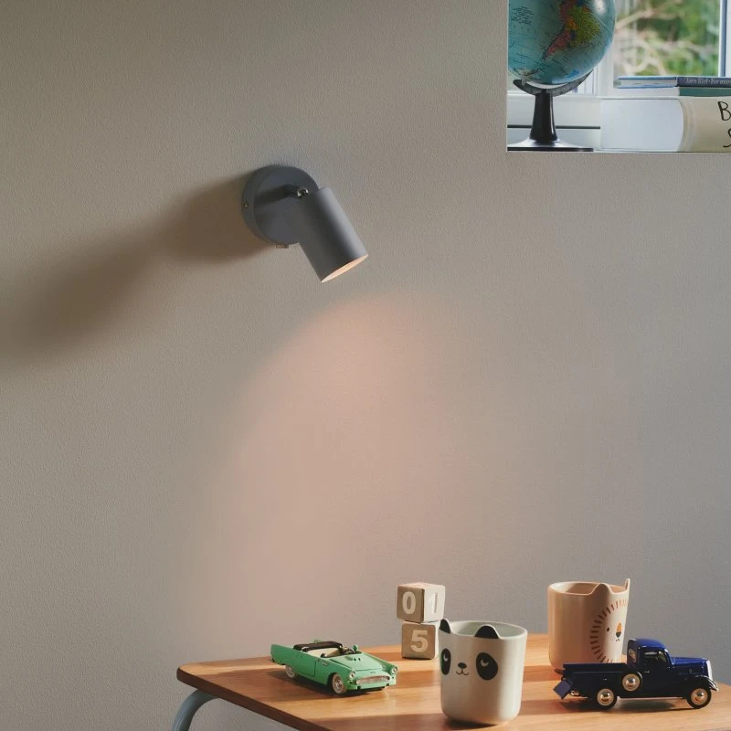 Nordlux Explore Wandlamp Blauw - Verstelbare Spot met Stekker