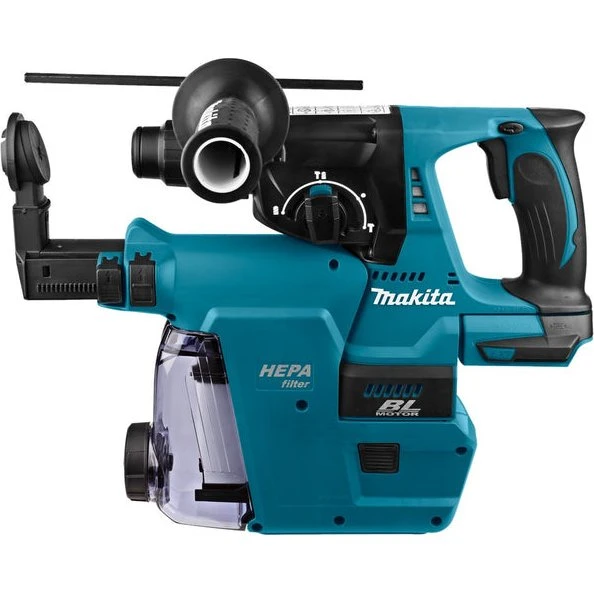 Makita DHR242ZJW 18V SDS-Plus Combihamer met Stofafzuiging