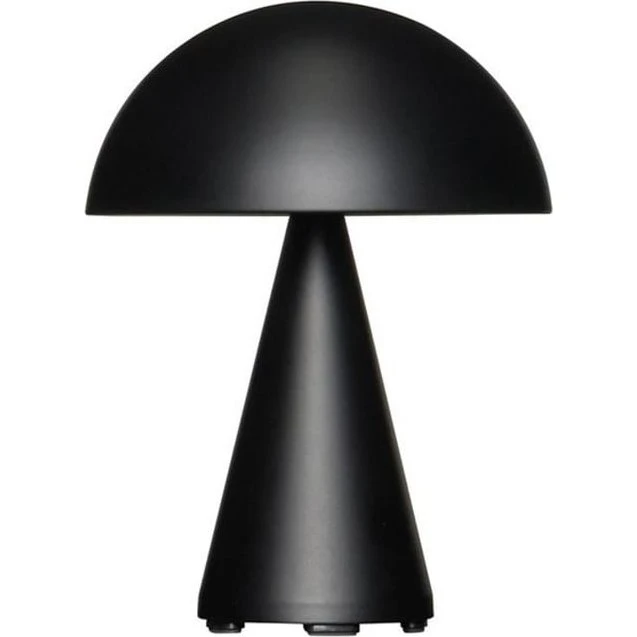 HÜBSCH Mush Mini LED tafellamp - Matzwart - 20 cm