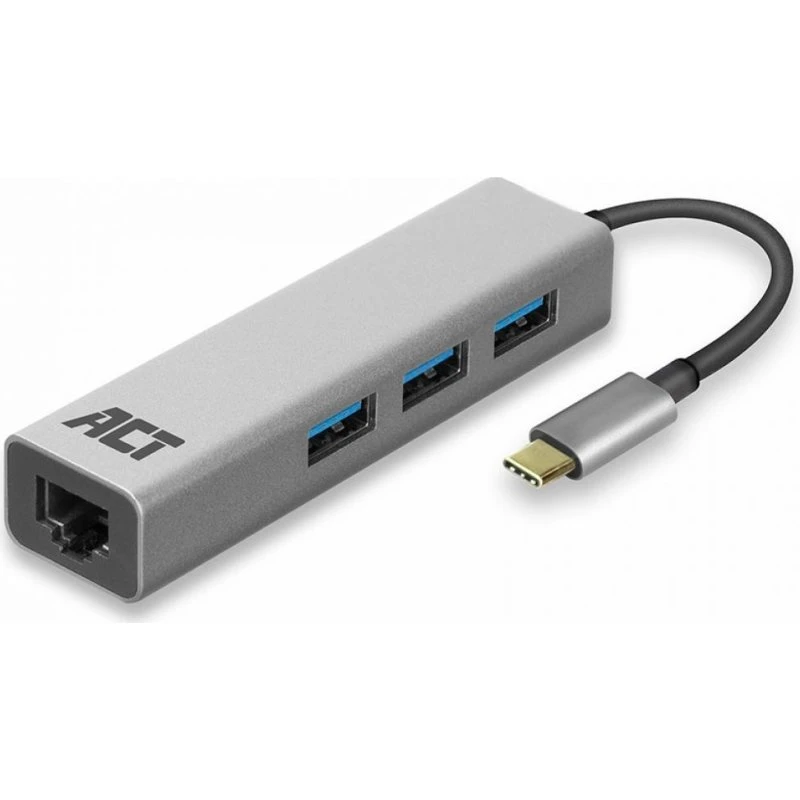 ACT USB-C Hub met 3x USB-A en Gigabit Ethernet (AC7055)